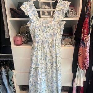 Hill House Blue and White Floral Dress